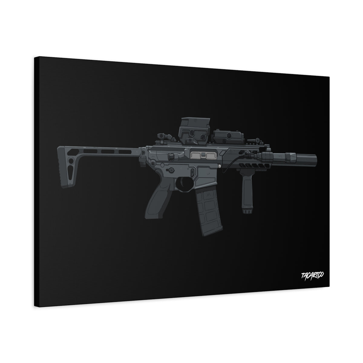 SIG MCX - Canvas Print (Black Background)