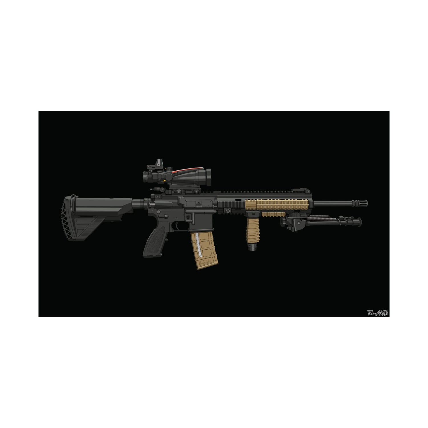 M27 IAR - Matte Poster (Black Background)