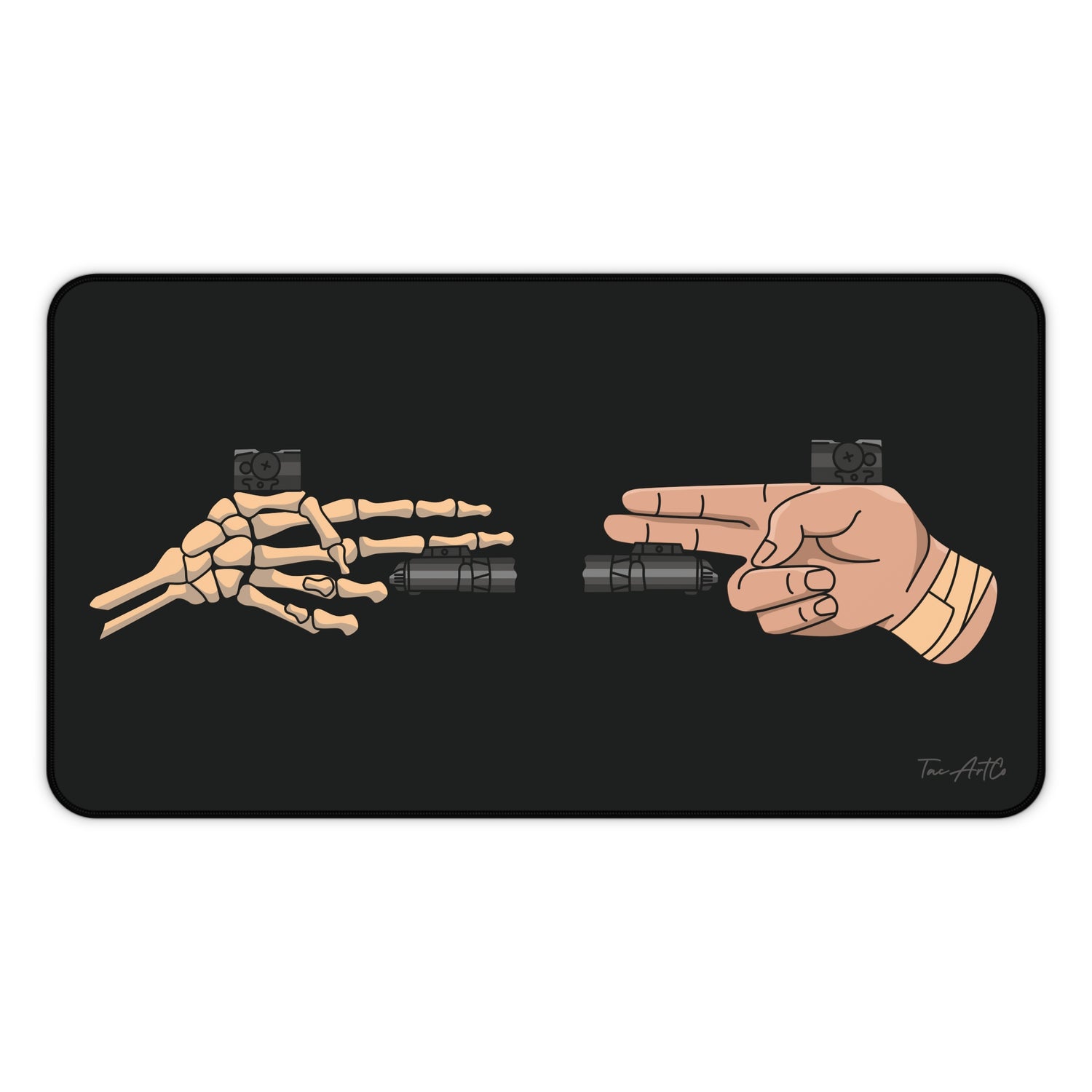 TacArt Life & Death Finger Gun v1 - Desk Mat