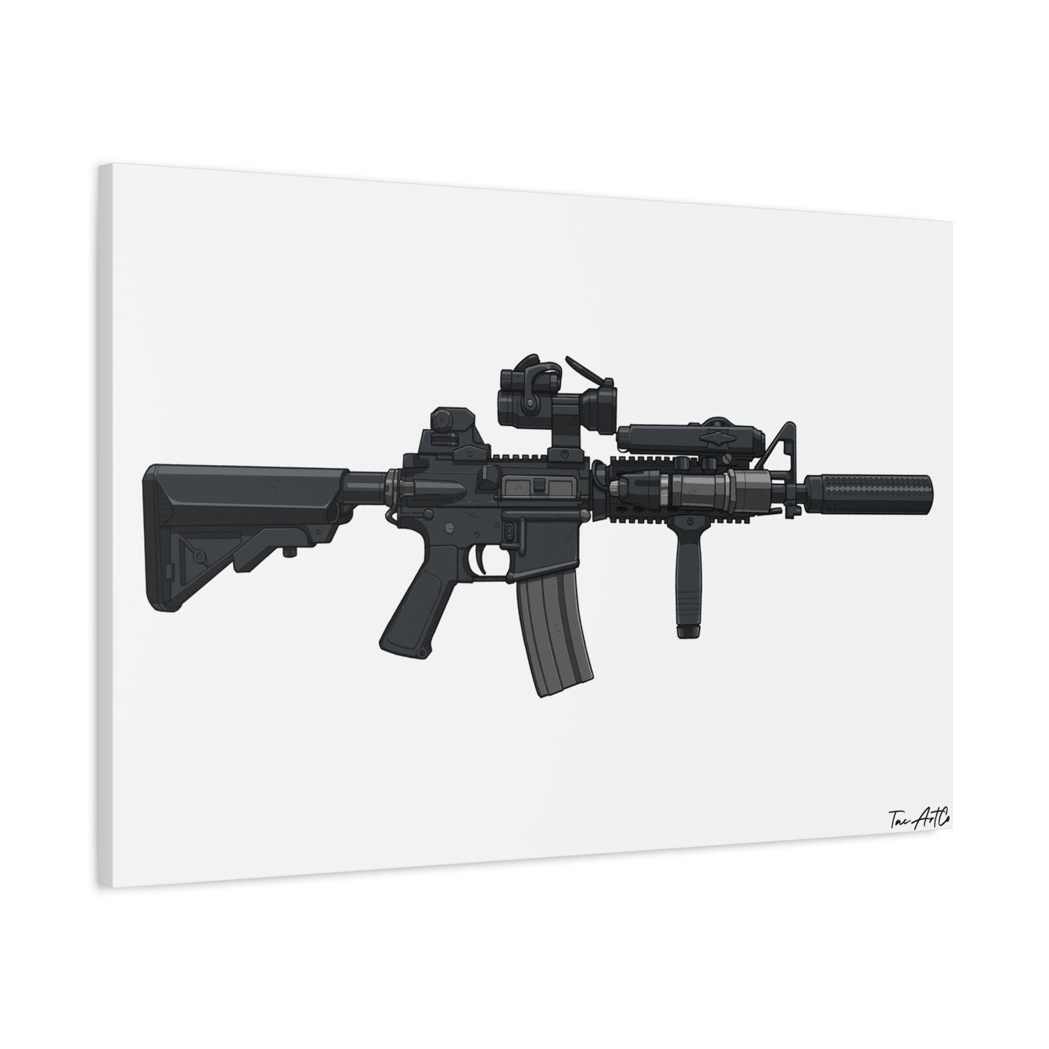 MK18 Mod 0 – CQBR Canvas Print