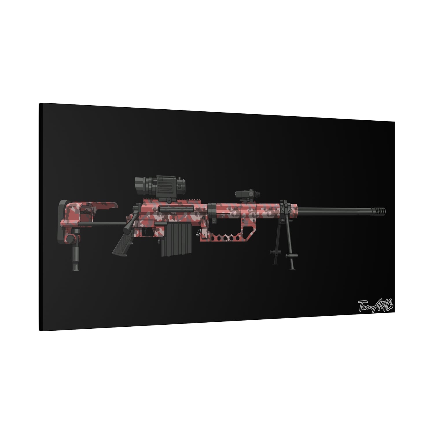 M200 Intervention COD Classic – Canvas Print (Black Background)
