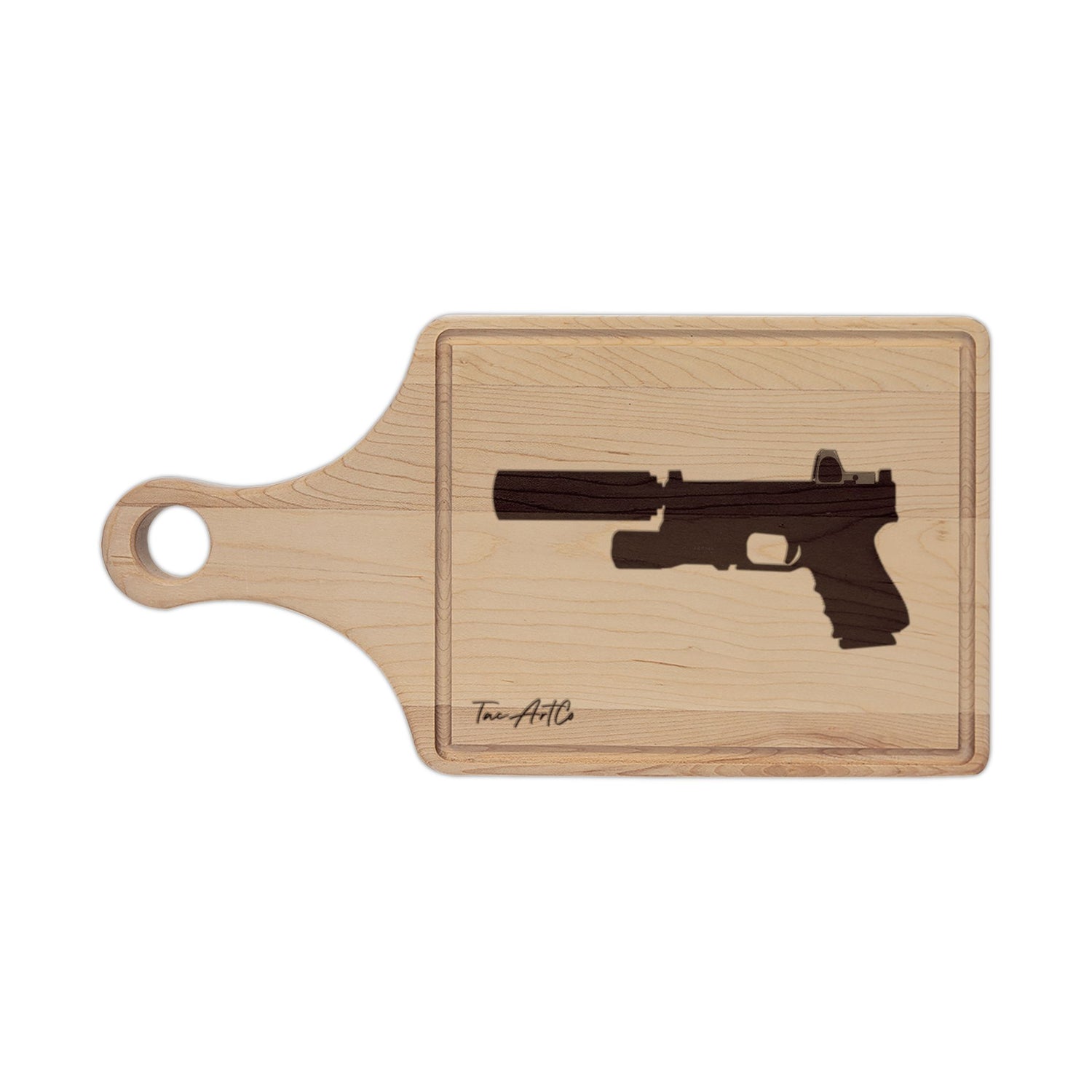 Glock 19 Suppressed w/ RMR - Cutting Board