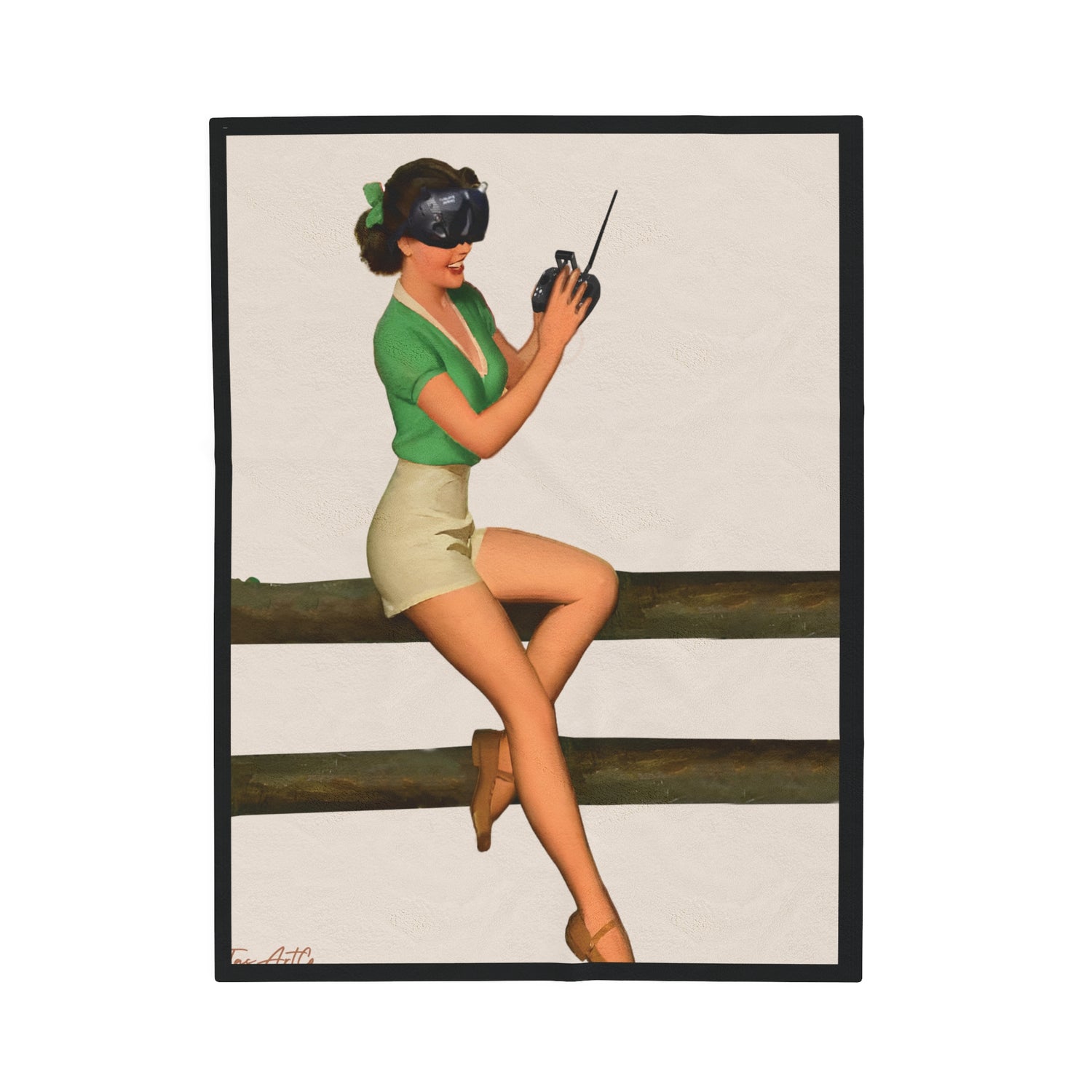 Drone Girl - Velveteen Plush Blanket