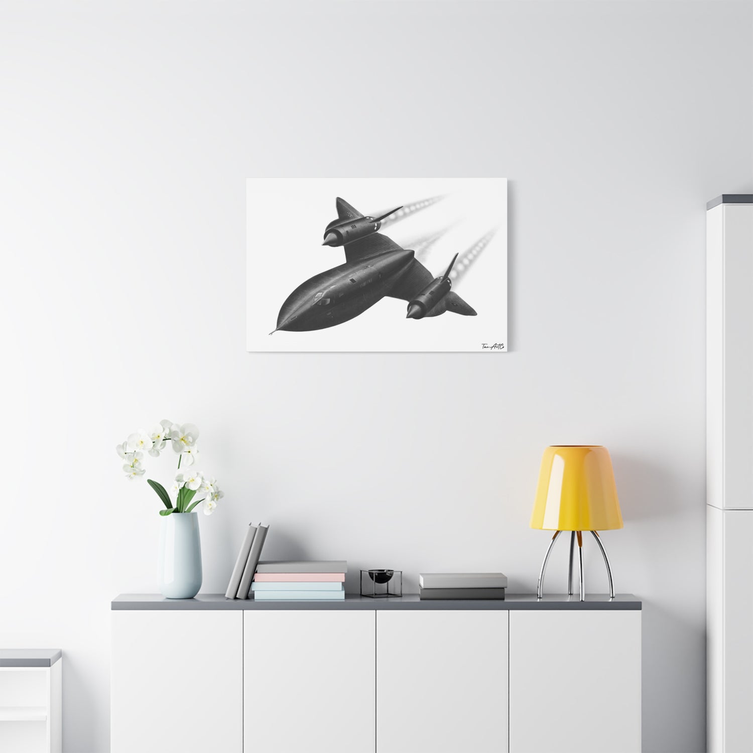 SR-71 Blackbird – Pencil-Style Canvas Print