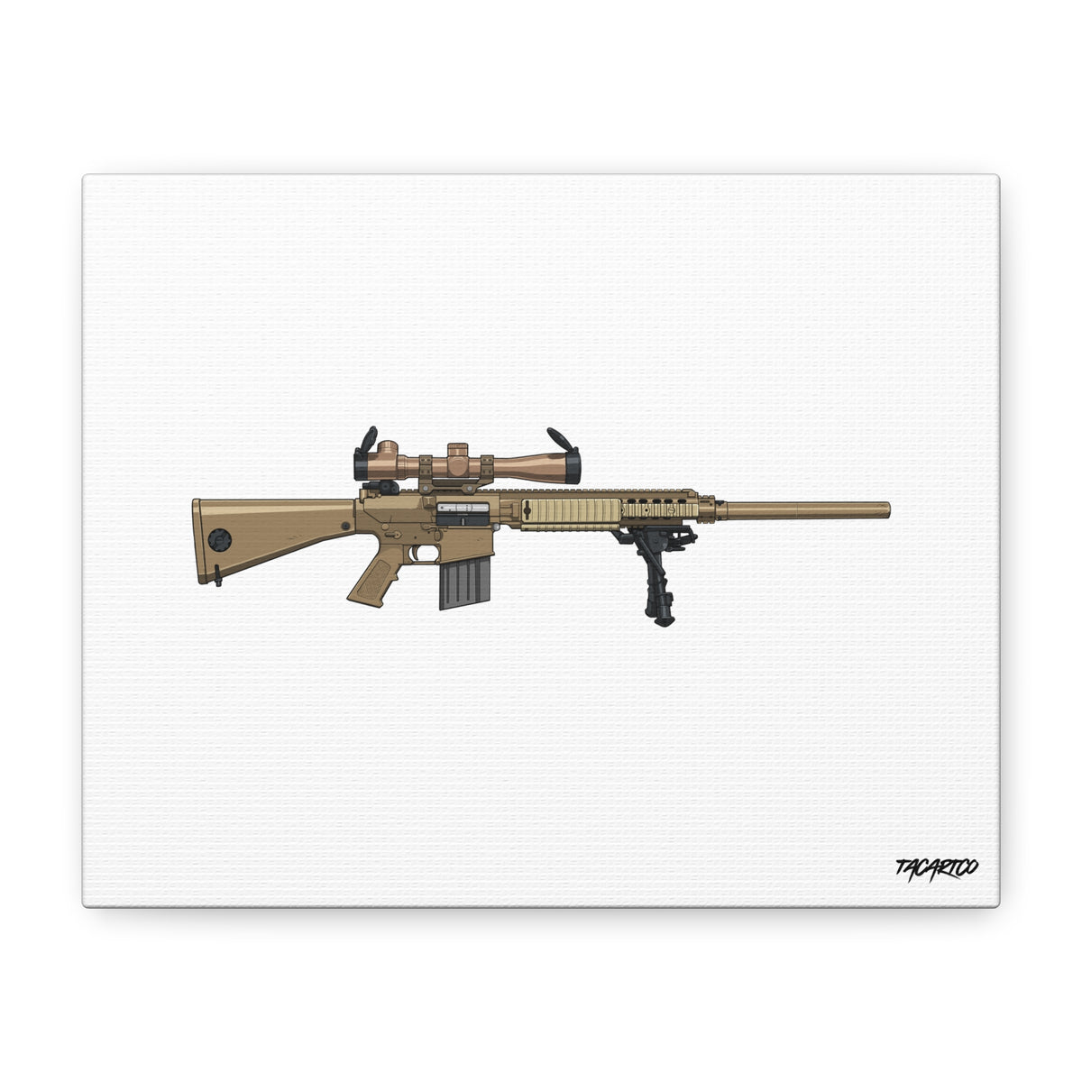 M110 SASS - Canvas Print (White Background)