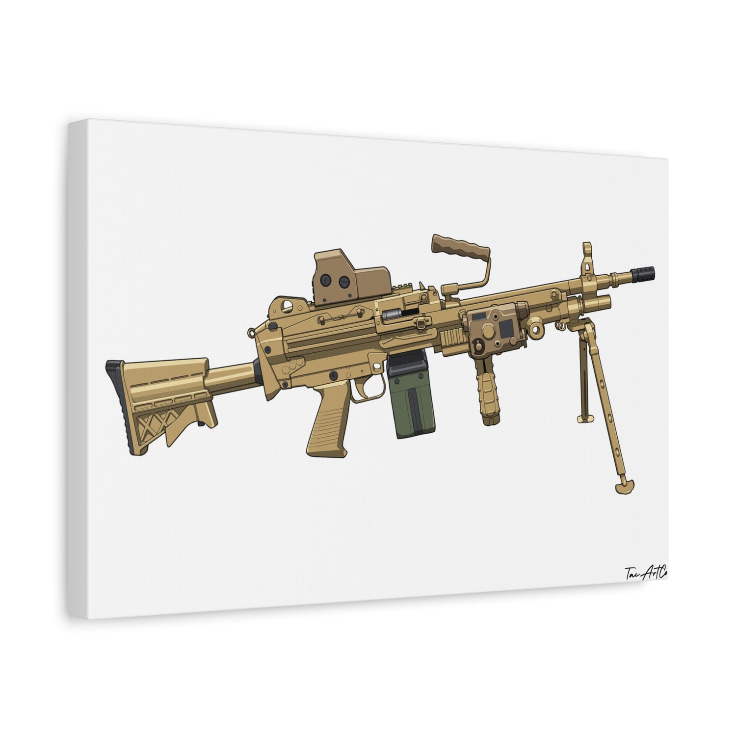 M249 SAW – Belt-Fed Canvas Print