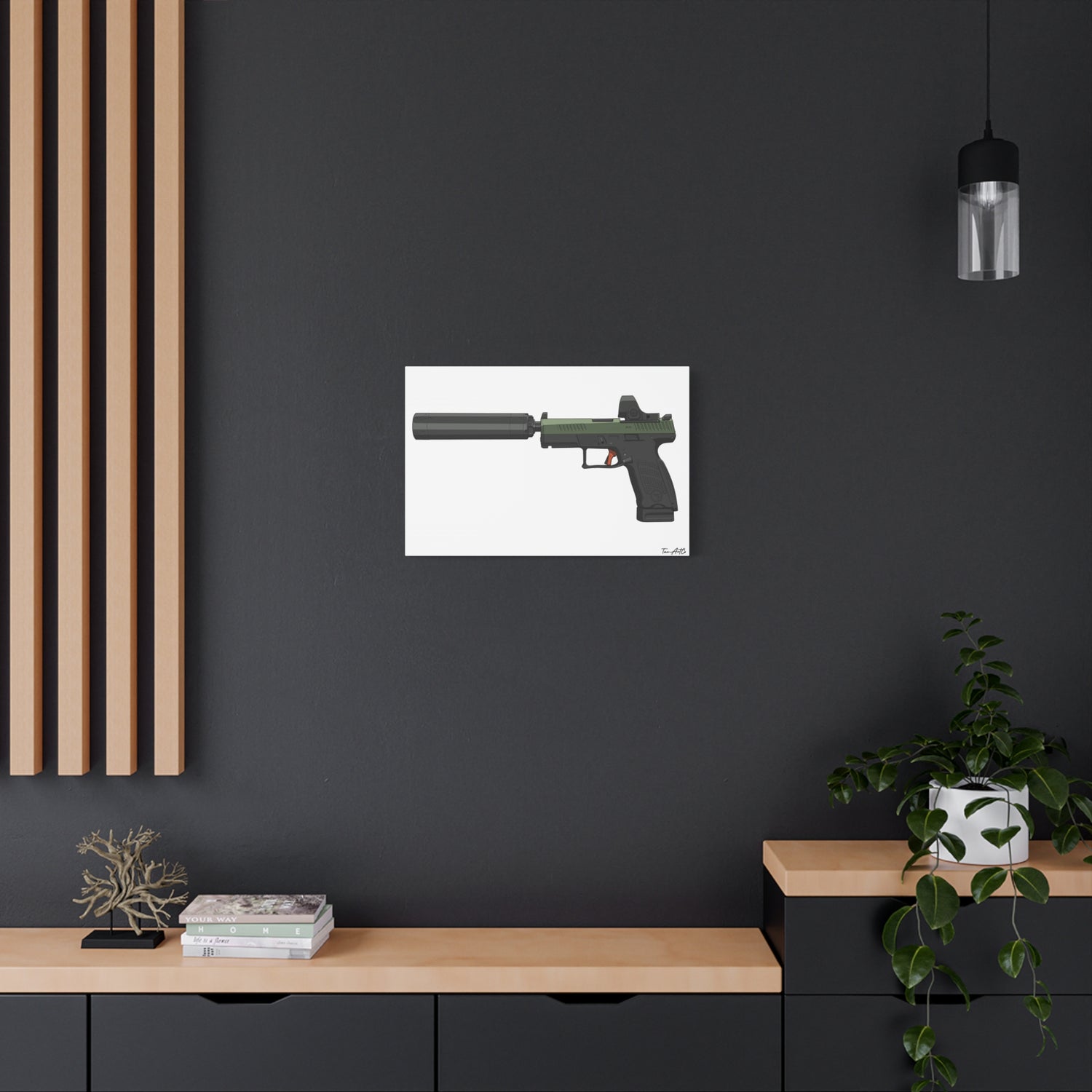 CZ P-10 C Suppressed w/SRO – Canvas Print