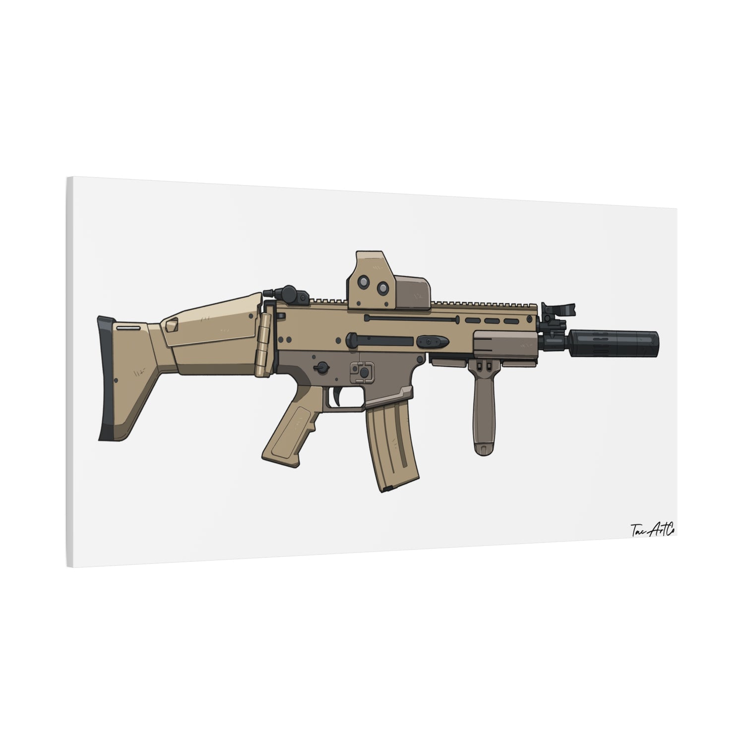 FN SCAR-L Short Barrel – Canvas Print