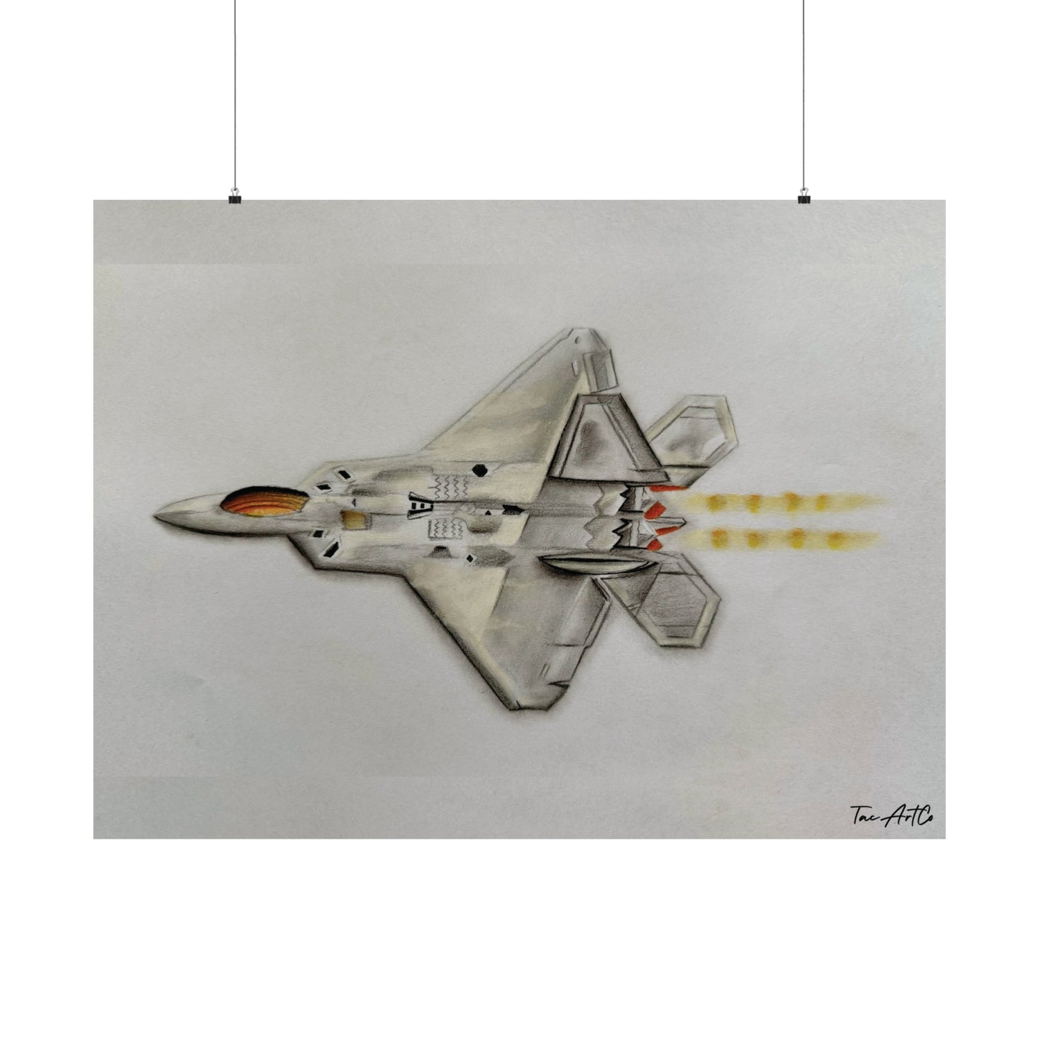 F22 Raptor Sketch - Matte Poster