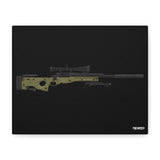M24A3 Sniper Rifle - Canvas Print (Black Background)