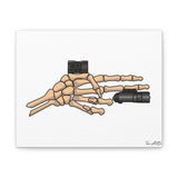 TacArt Skeleton Finger Gun v2 - Canvas Print