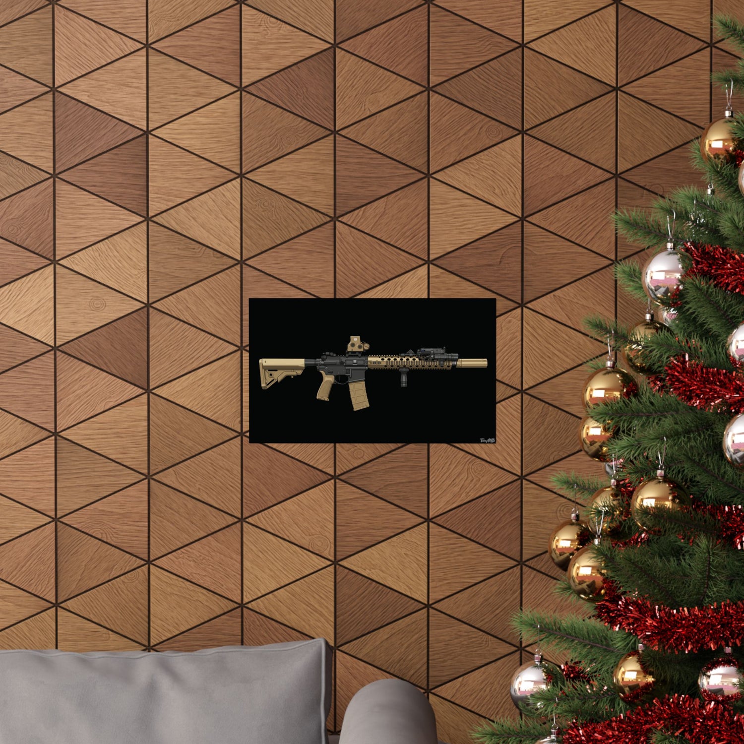 M4A1 Block II - Matte Poster (Black Background)