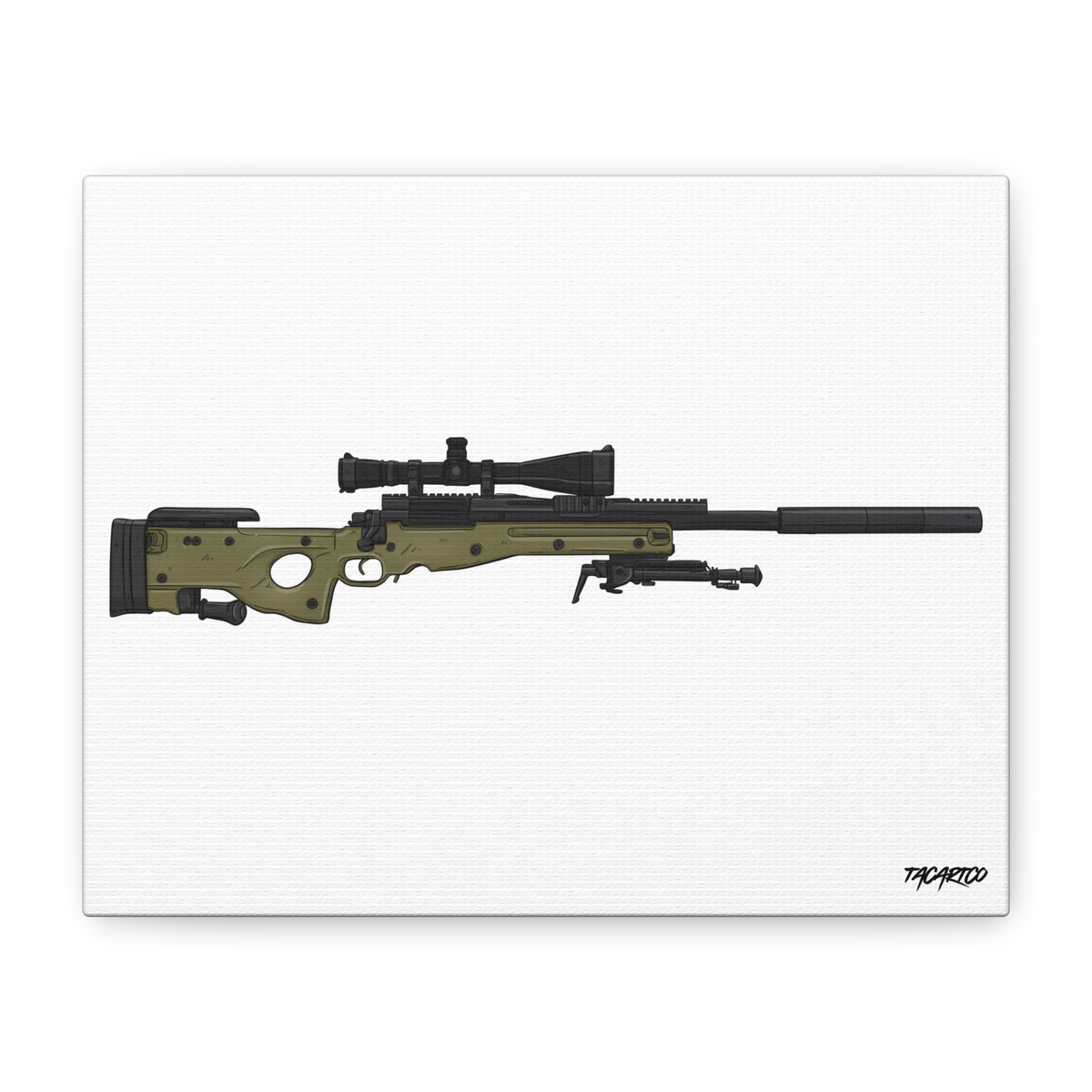 M24A3 Sniper Rifle - Canvas Print (White Background)