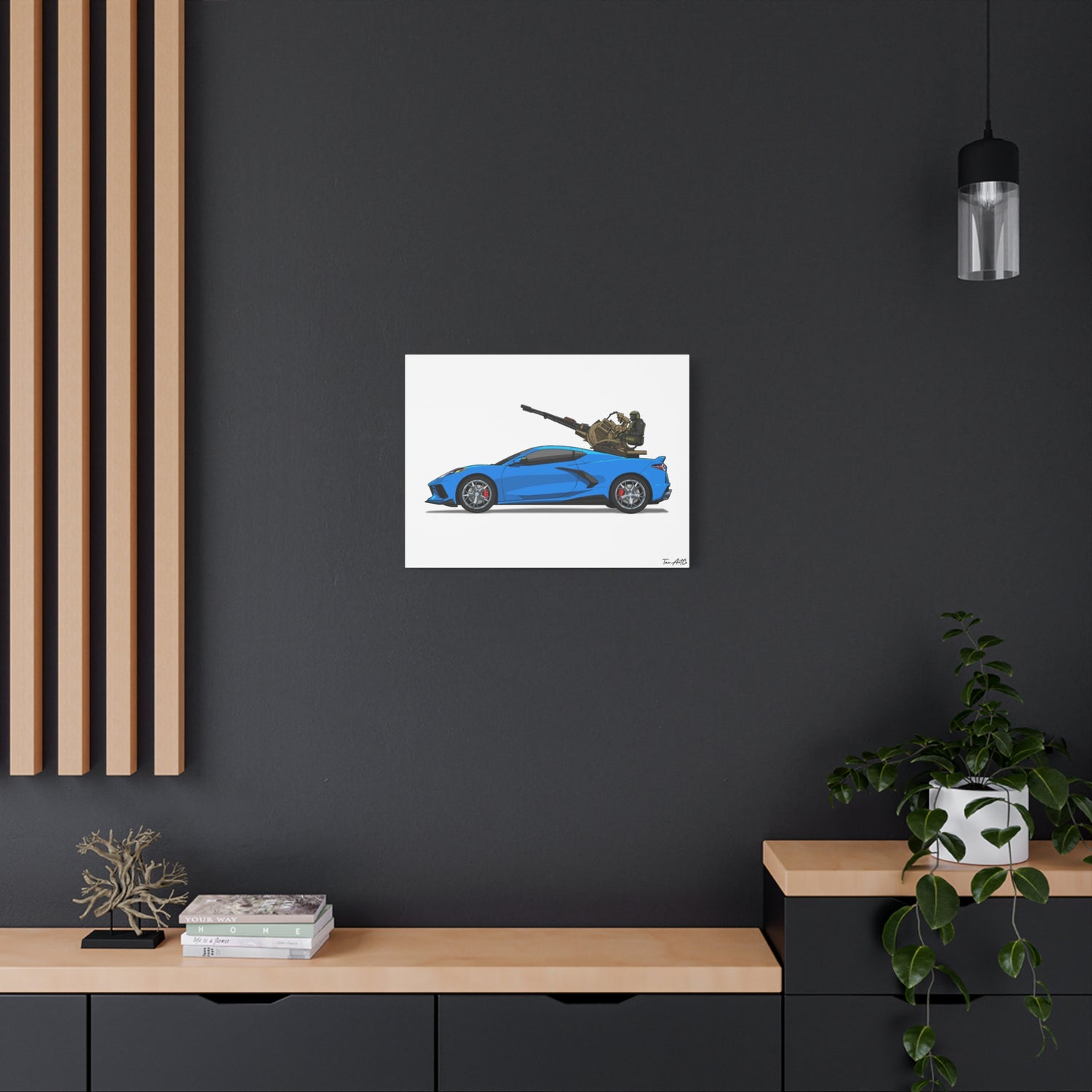 No-Fly Flex – Corvette Flak Rig Canvas Print