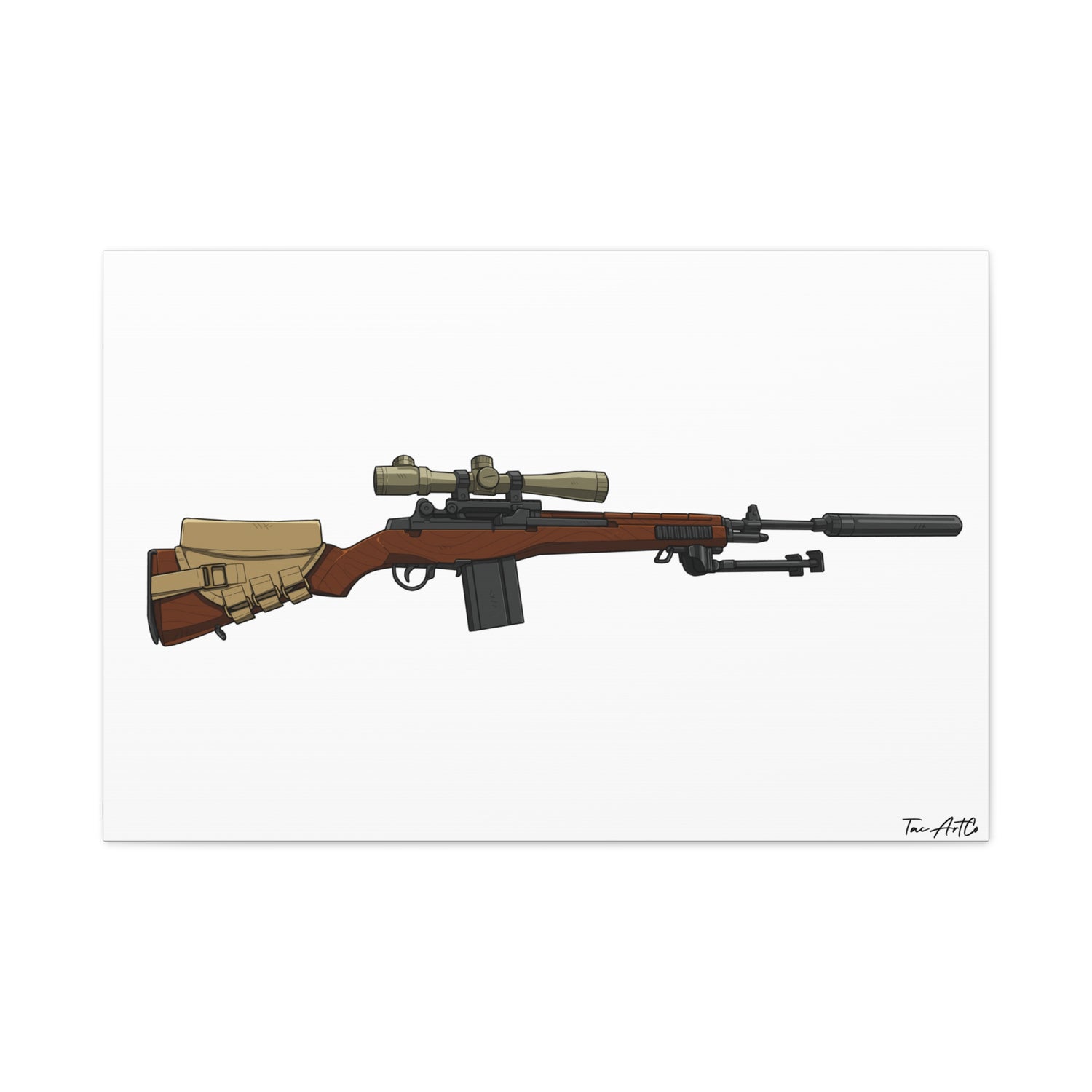 Classic M14 Rifle – Canvas Print