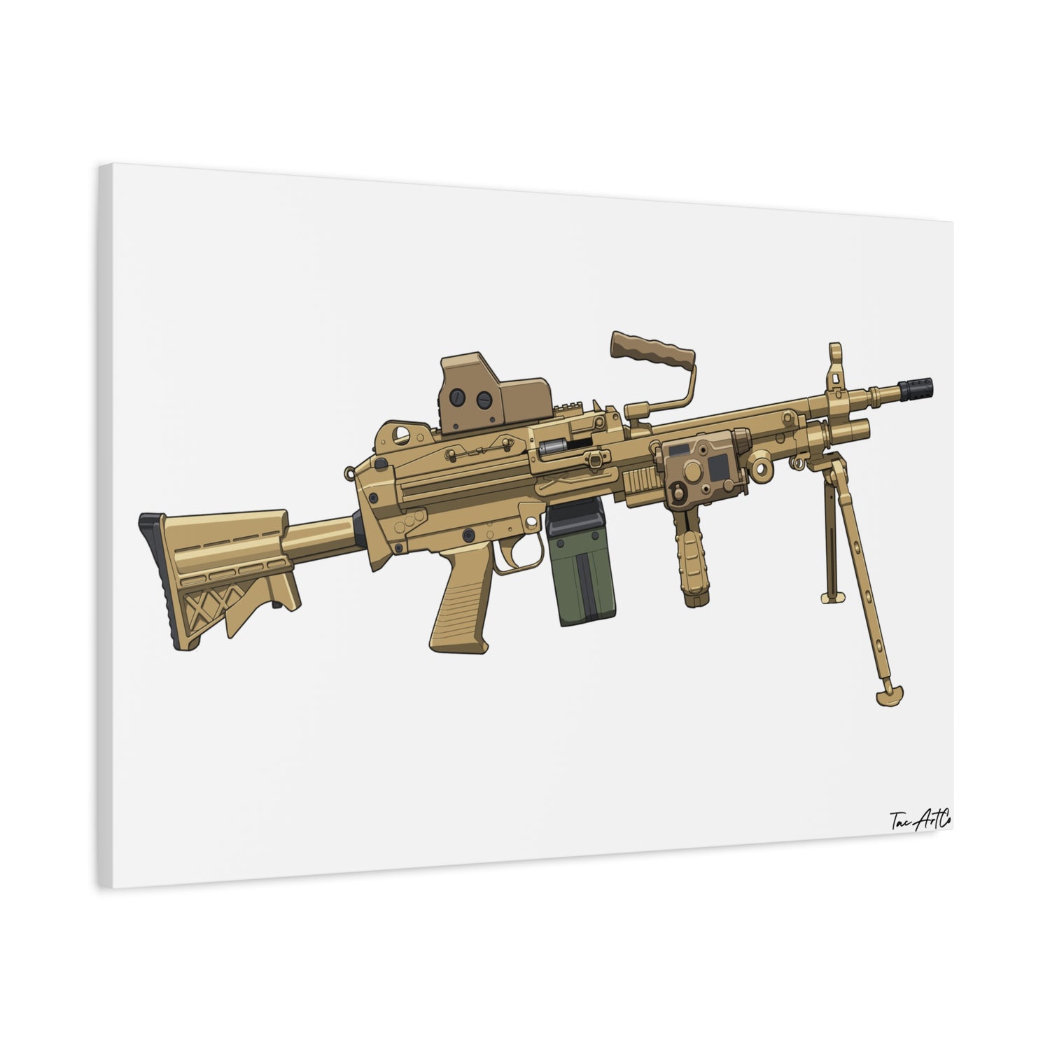 M249 SAW – Belt-Fed Canvas Print