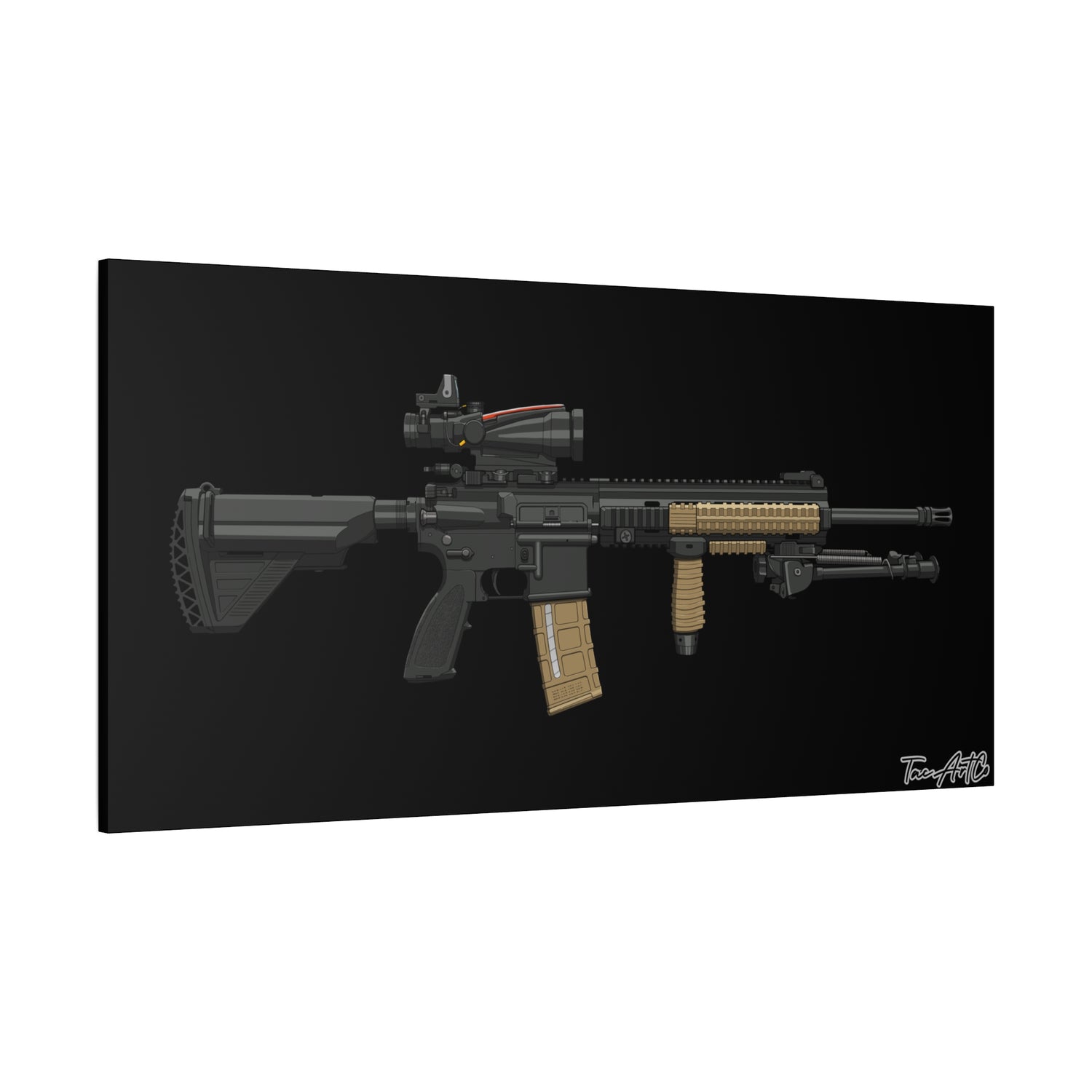 M27 IAR – Canvas Print (Black Background)