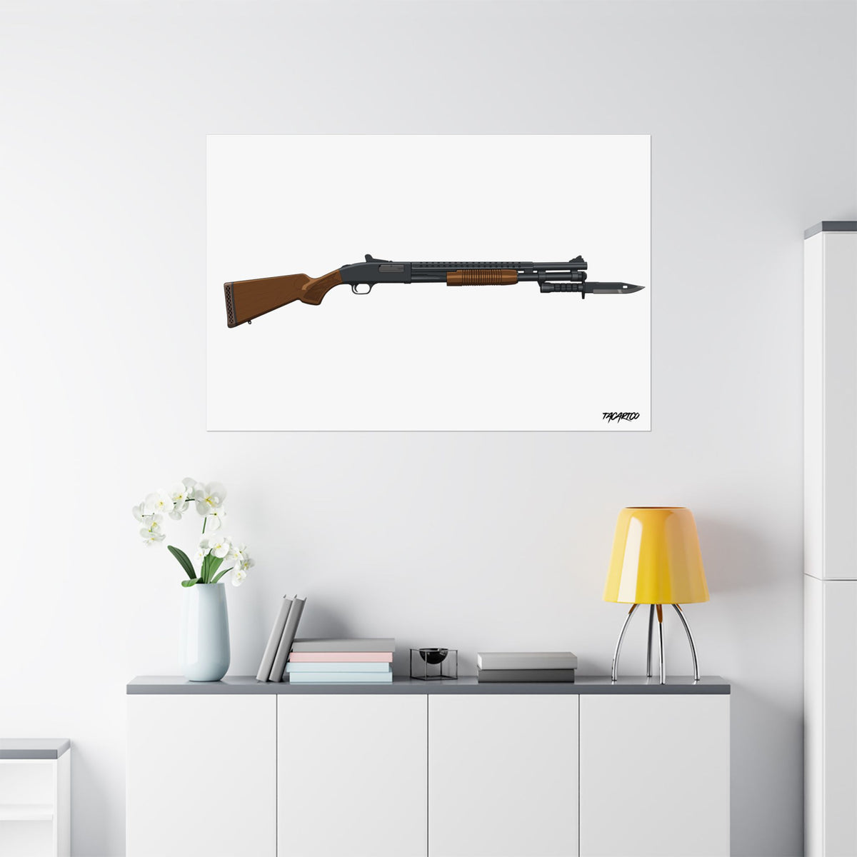 Mossberg 590A1 Retrograde - Matte Poster (White Background)