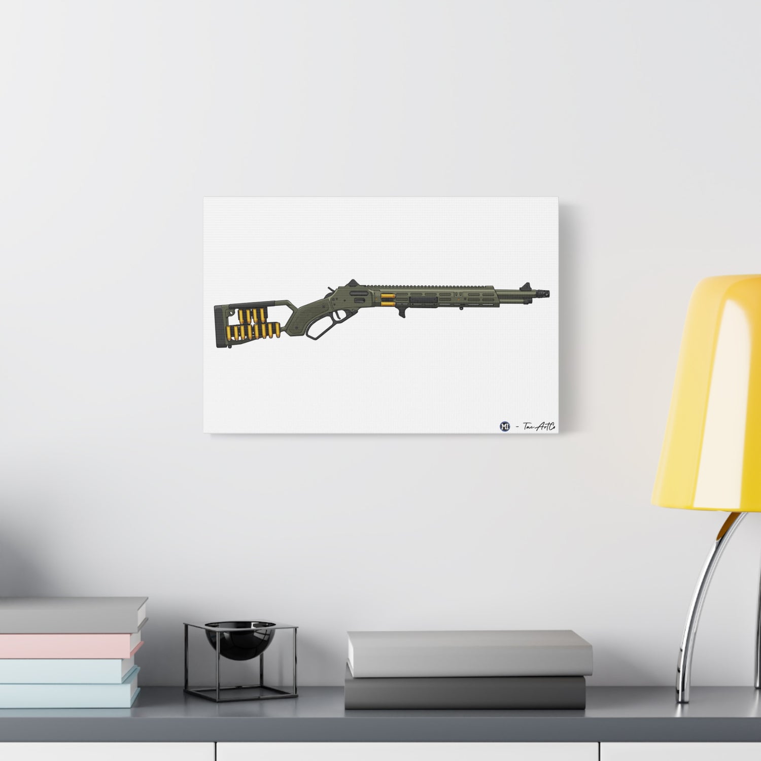 Tactical Lever Action Rifle Canvas Print – Modern Cowboy Energy