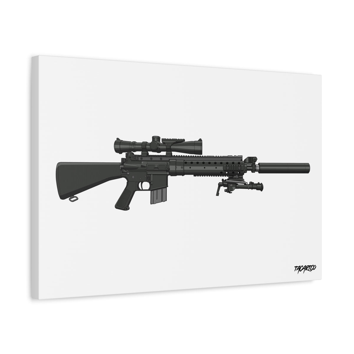 MK12 - Canvas Print (White Background)
