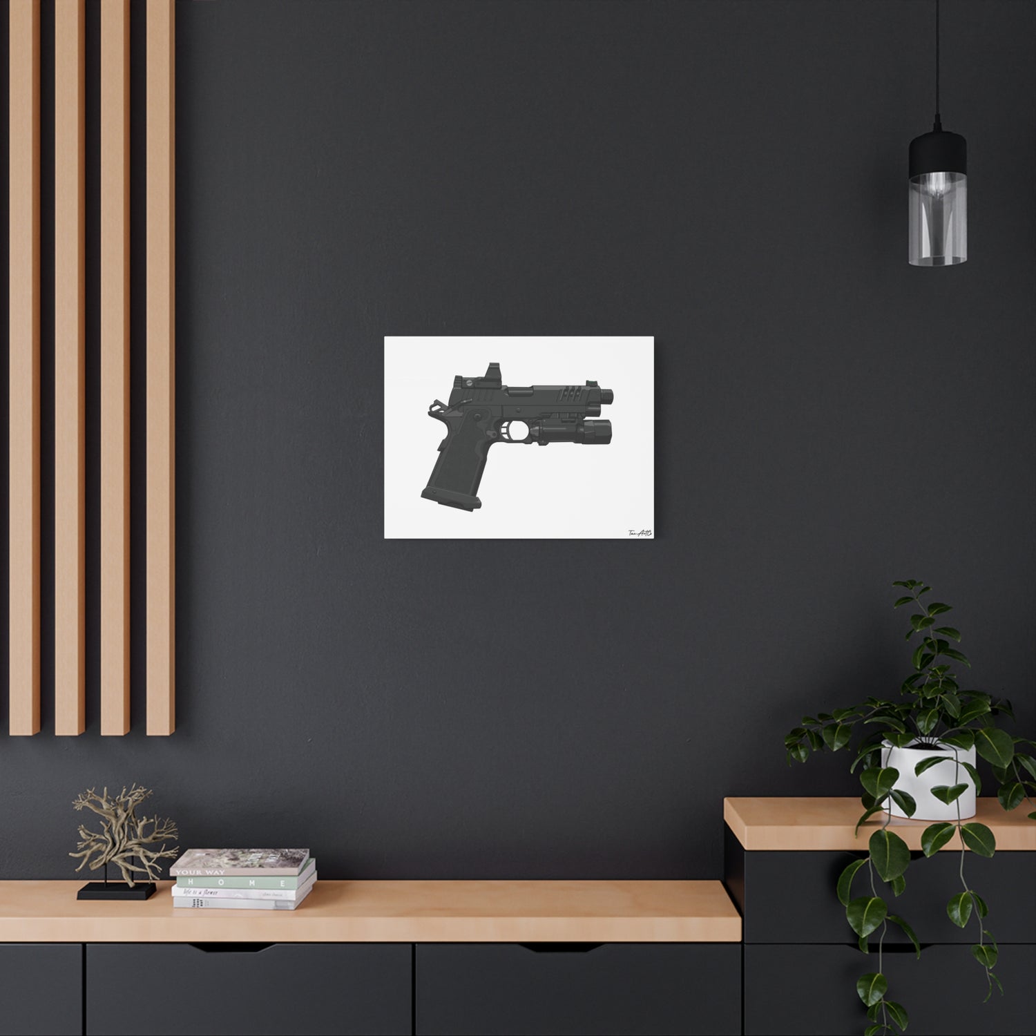 2011 Gucci Pistol Canvas Print – High Speed, Wall-Drag Approved