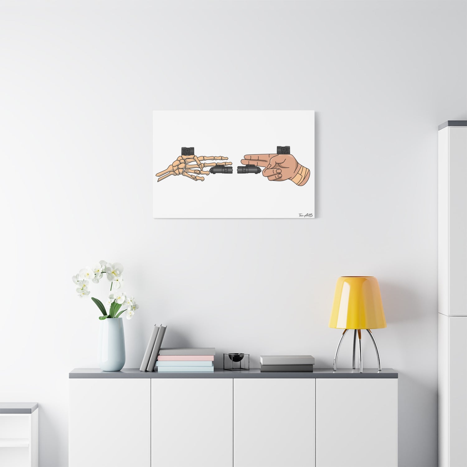 Life and Death Finger Guns – Canvas Print