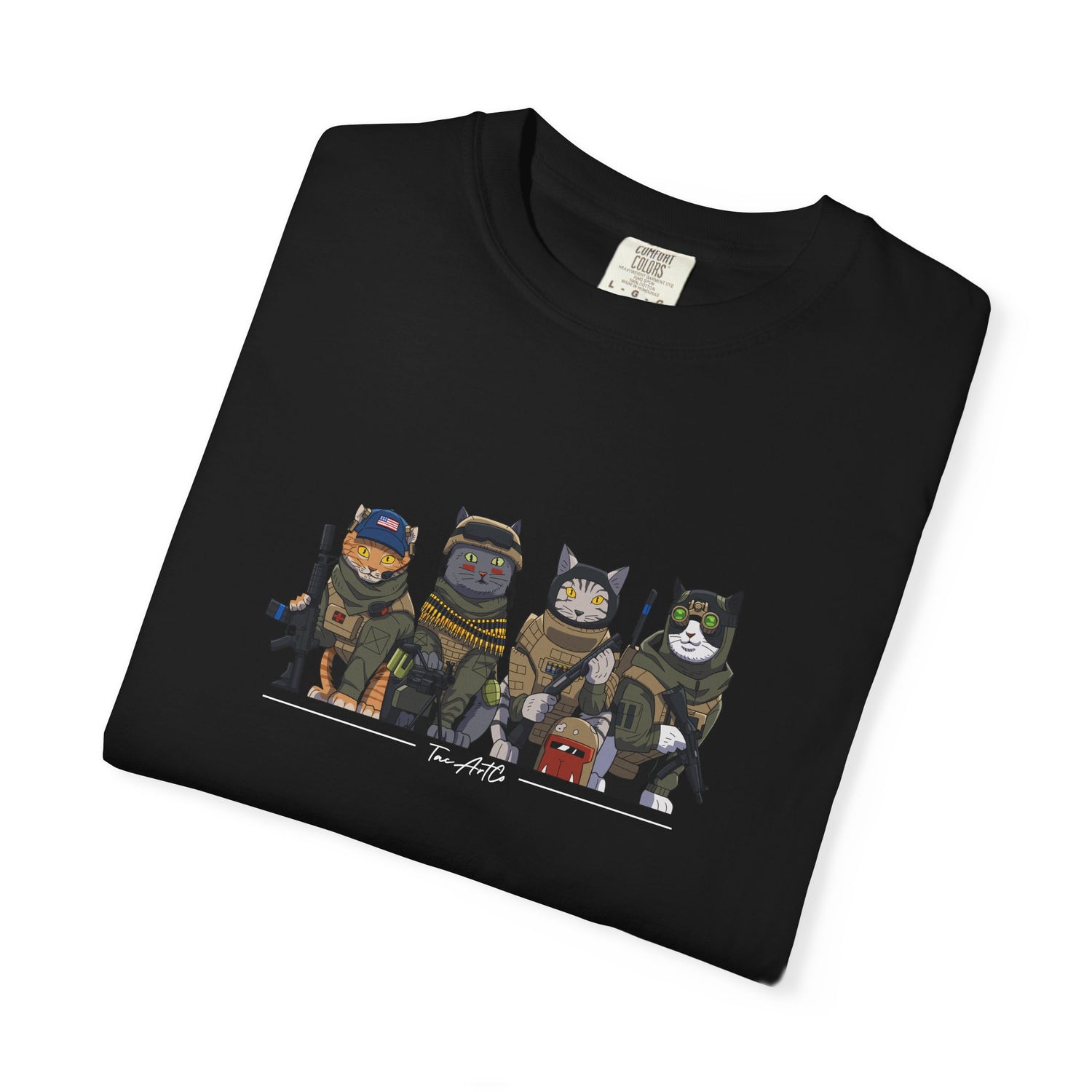Tactical Cats – The Frontline Felines Tee (v1)