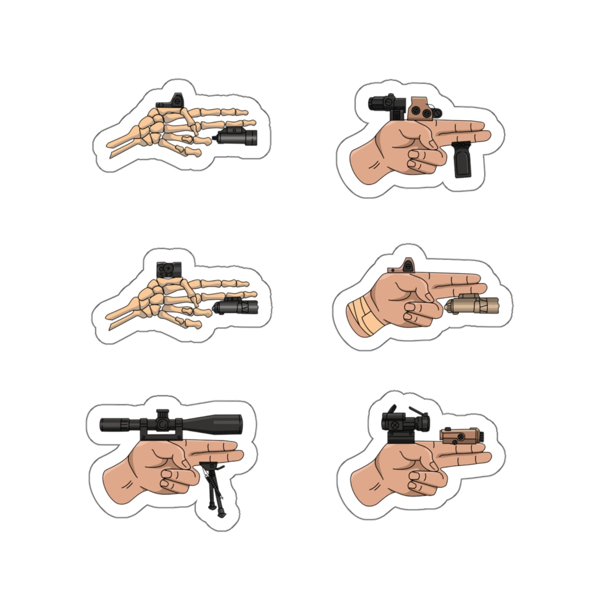 Finger Gun Sheet - Sticker