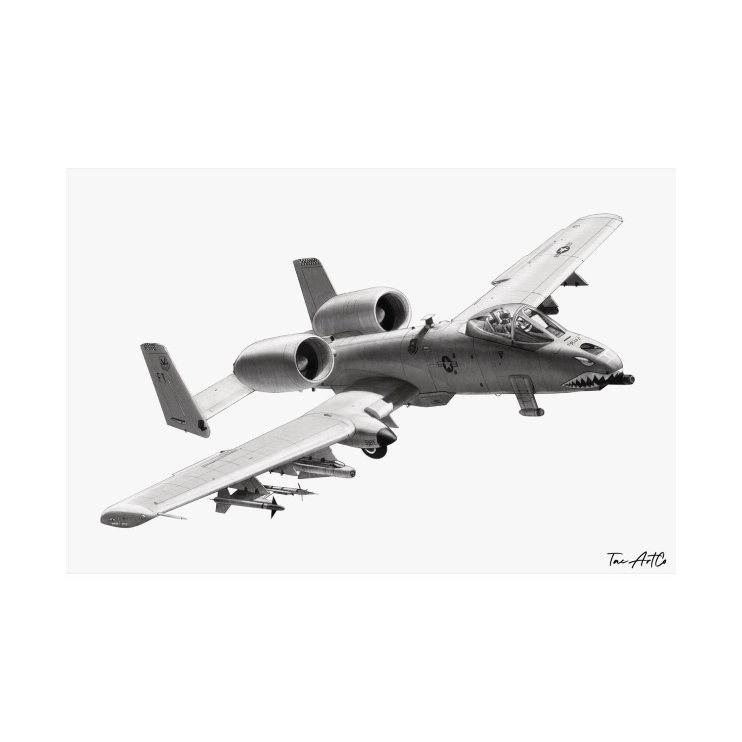 A-10 Warthog Sketch – Matte Poster