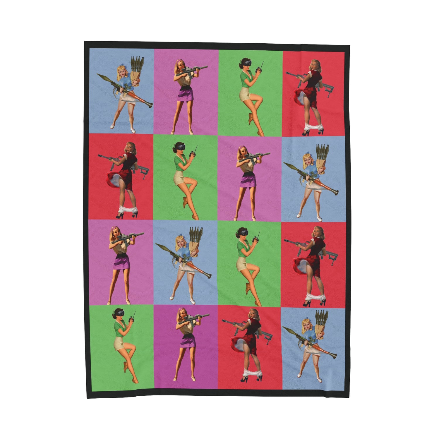 Pinup Girls v2 - Velveteen Plush Blanket