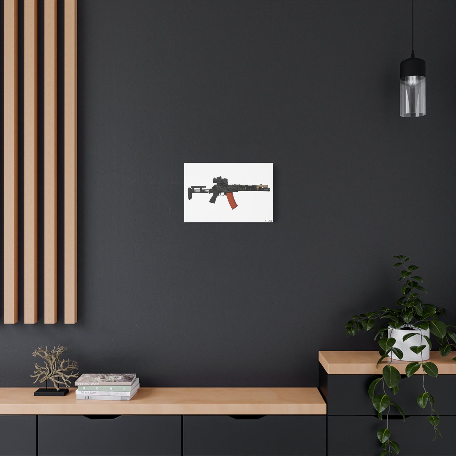 Modern Kitted AK Canvas Print – East Meets Modular Mayhem