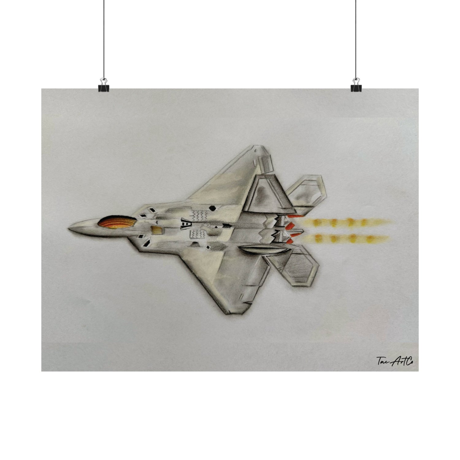 F22 Raptor Sketch - Matte Poster