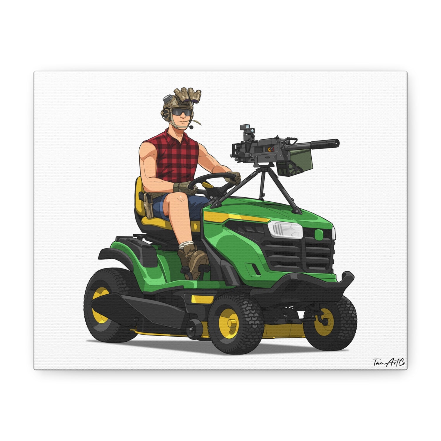 Freedom Cuts – Tactical Lawn Mower Canvas Print