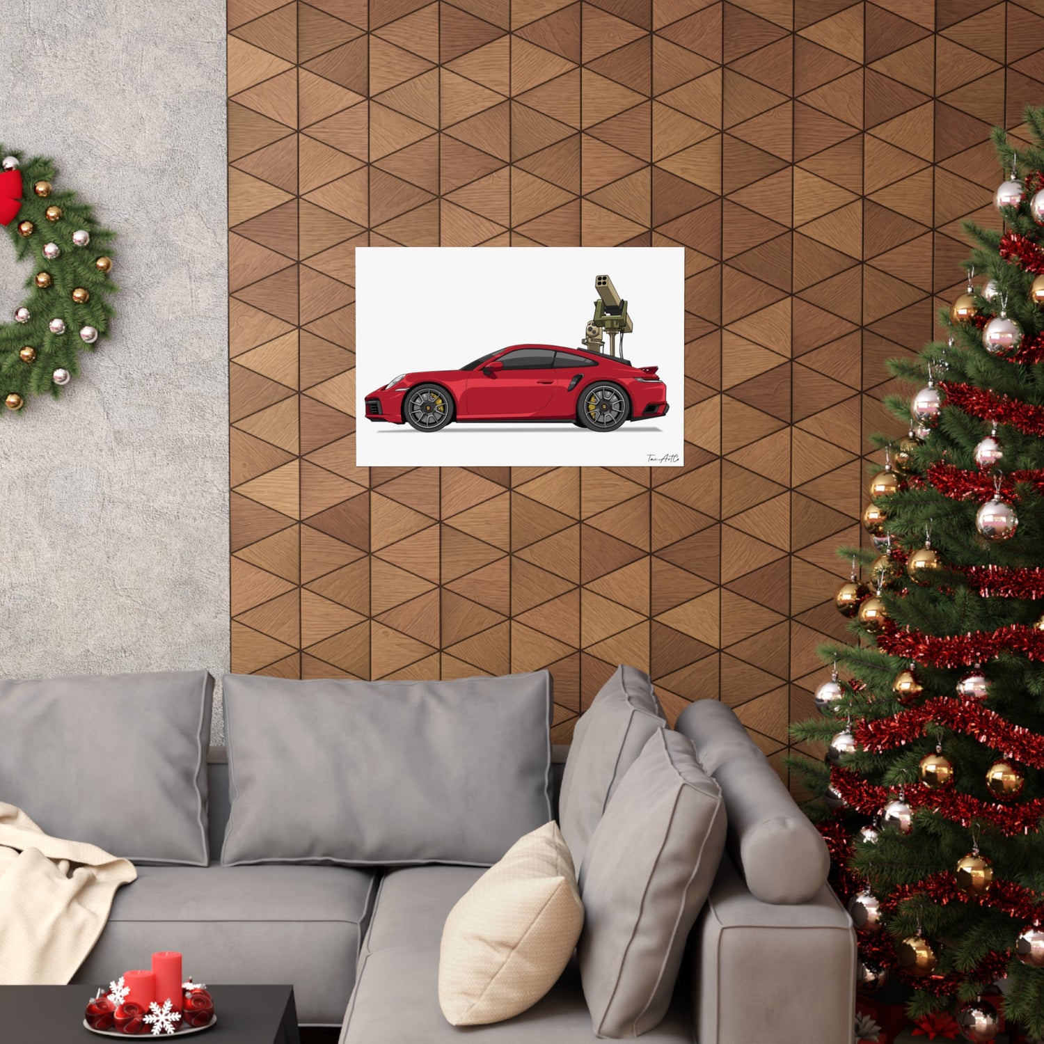 Porsche 911 Technical - Matte Poster