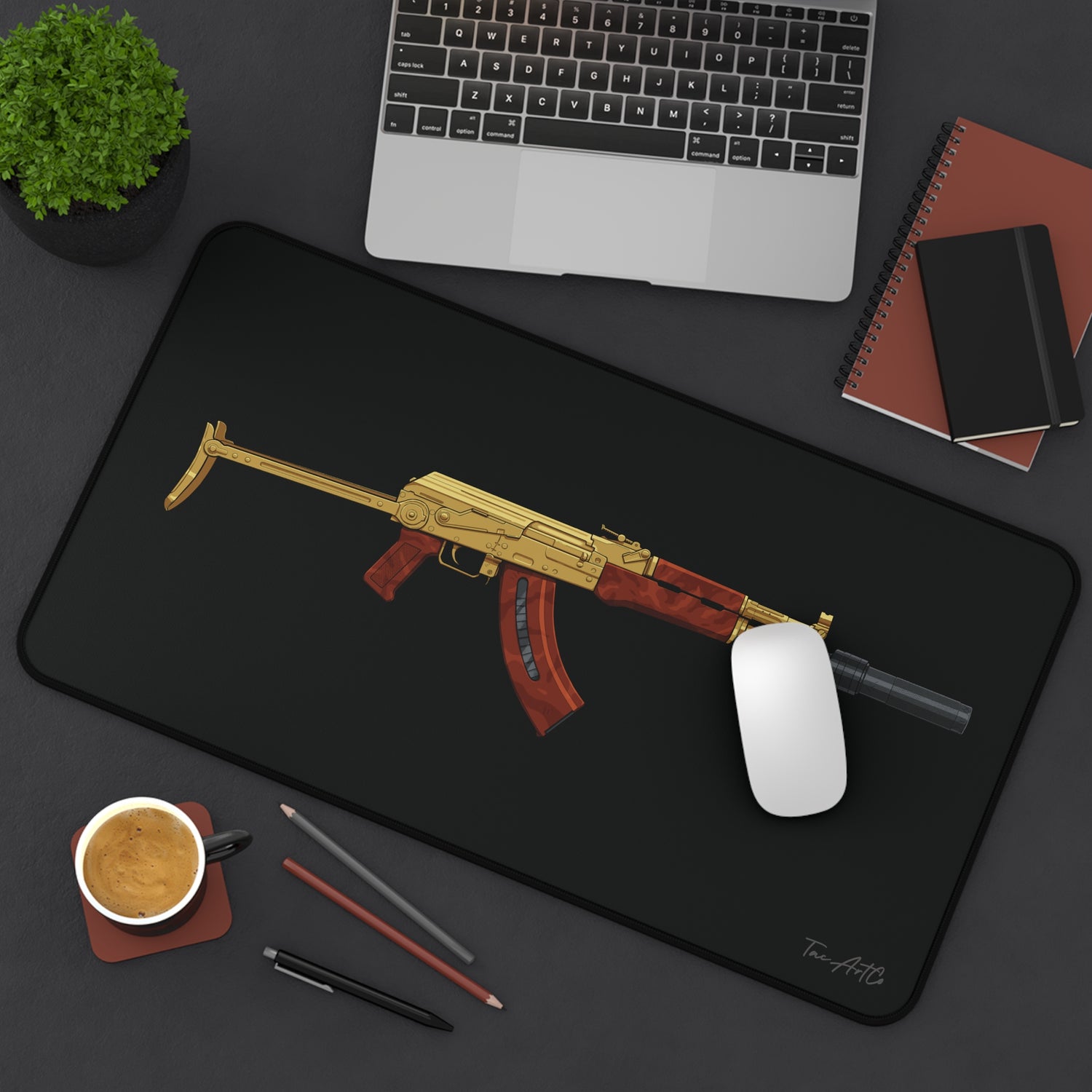 Gold AK v2 - Desk Mat
