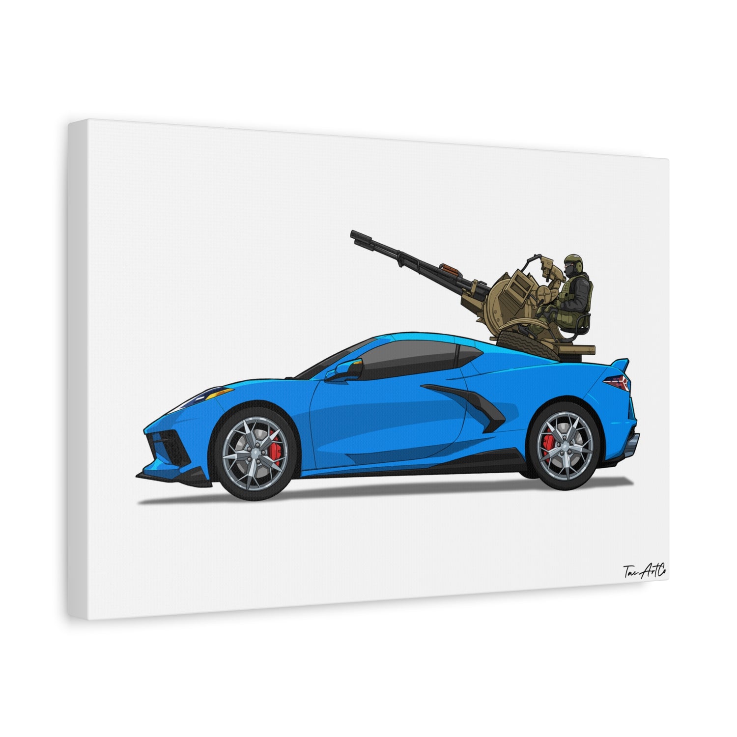 No-Fly Flex – Corvette Flak Rig Canvas Print