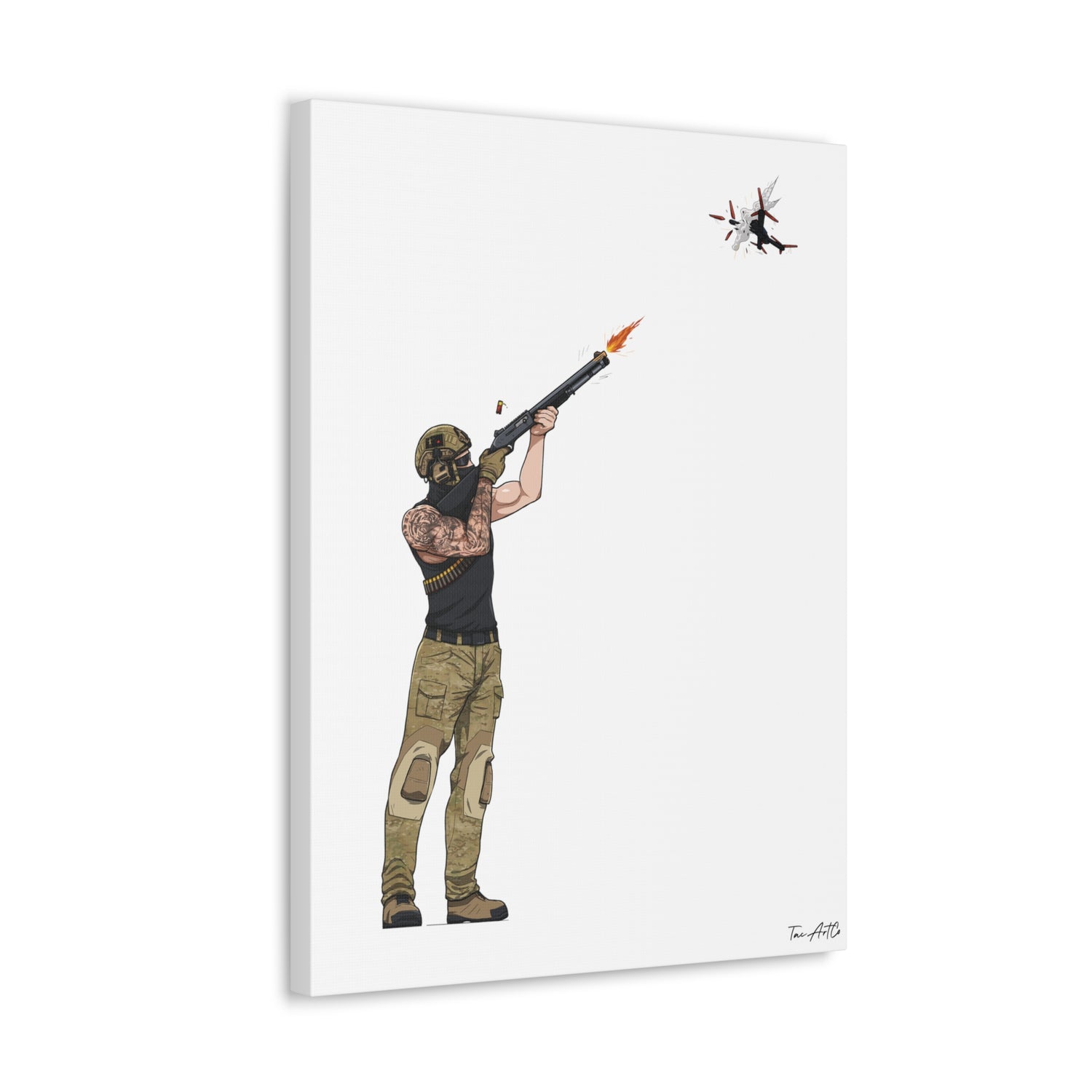 Drone Skeet Shooting - Canvas Print