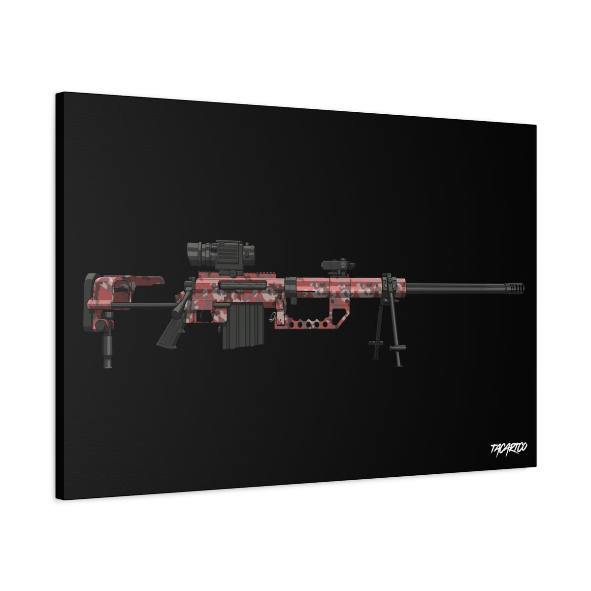 M200 Intervention - Canvas Print (Black Background)
