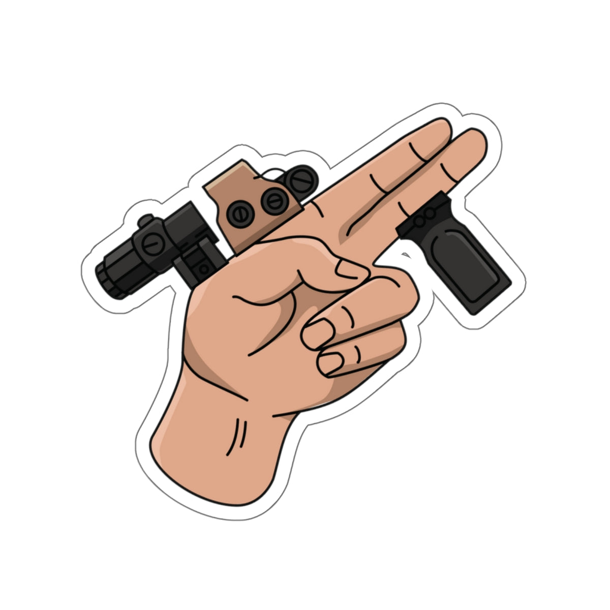 TacArt Finger Gun v4 - Sticker