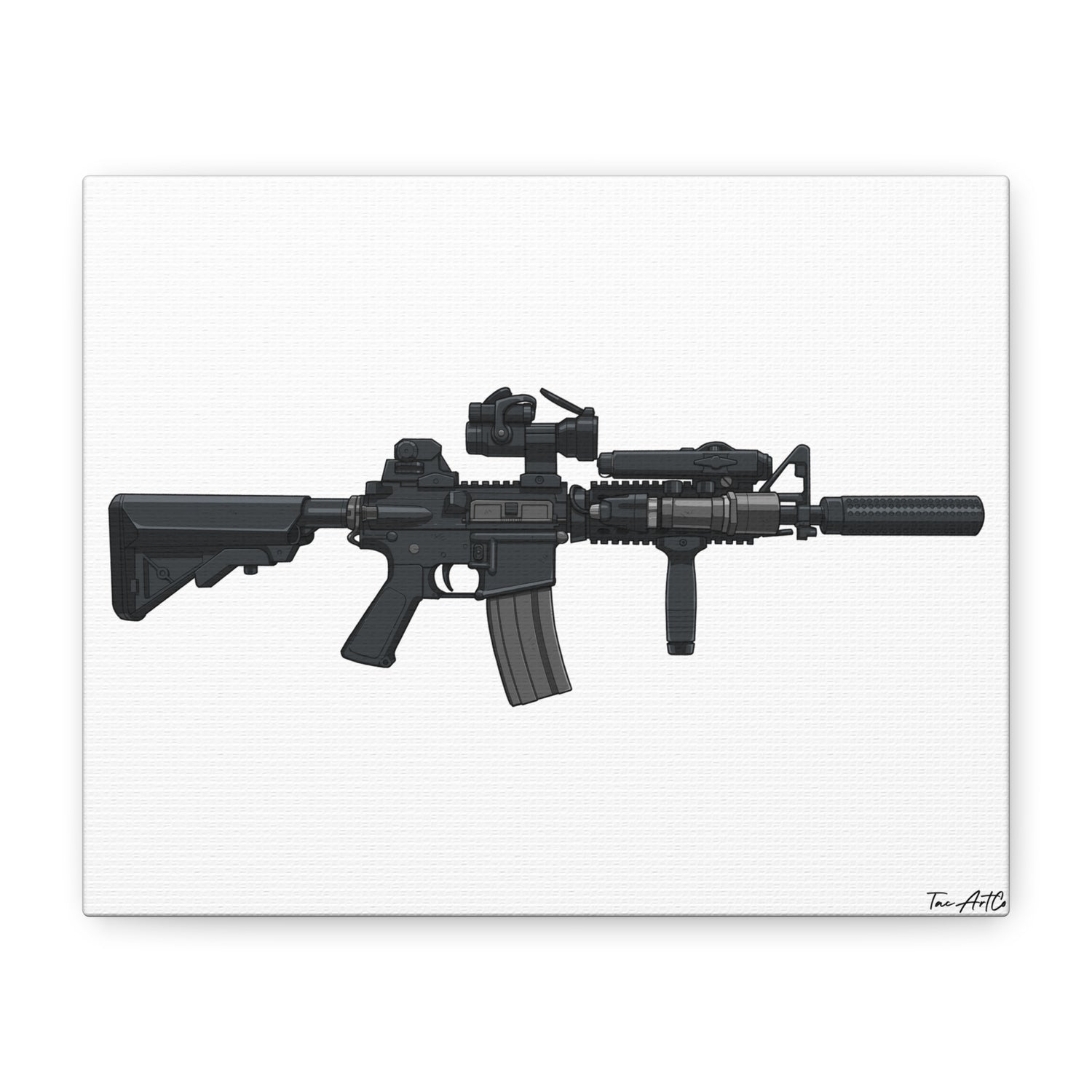 MK18 Mod 0 – CQBR Canvas Print
