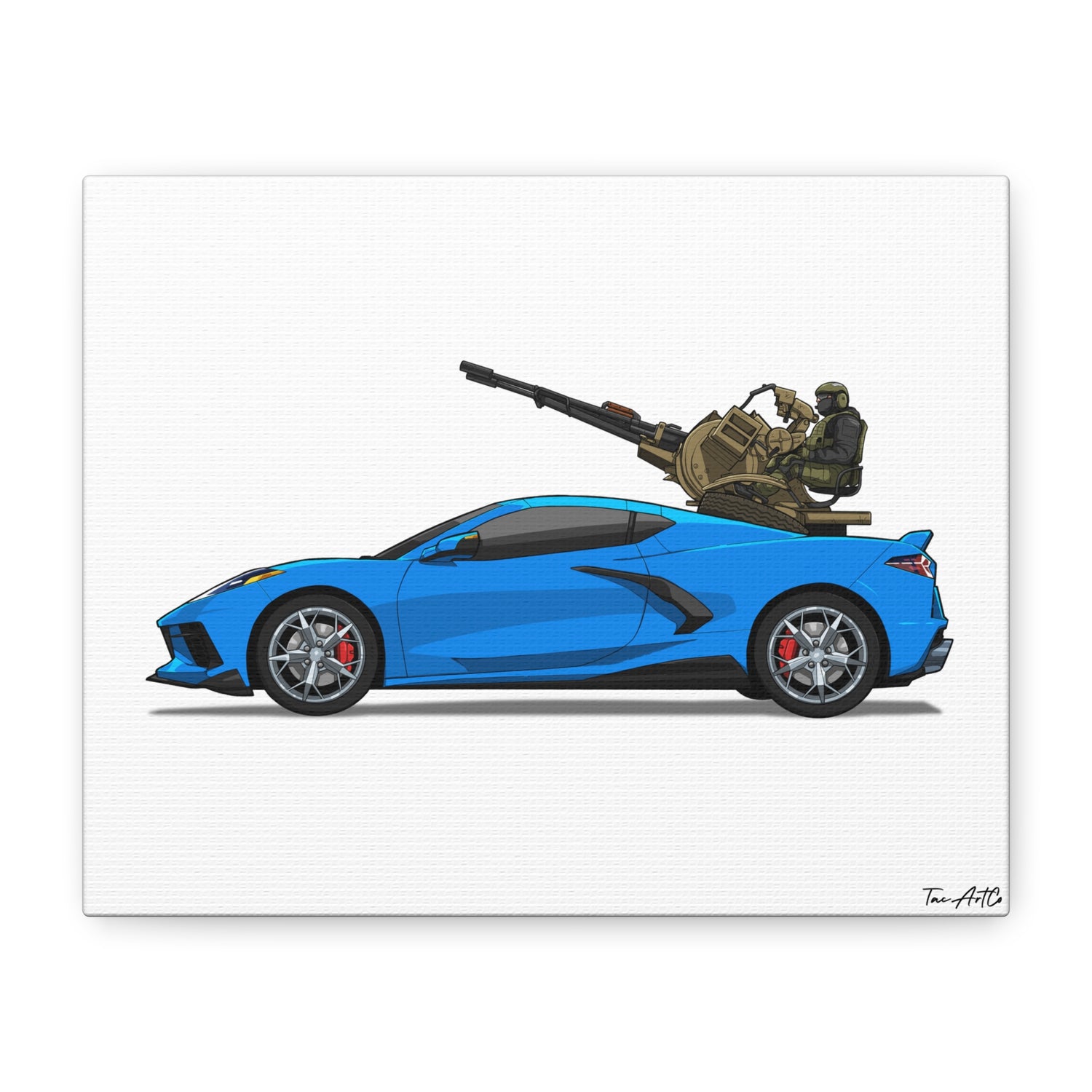 No-Fly Flex – Corvette Flak Rig Canvas Print