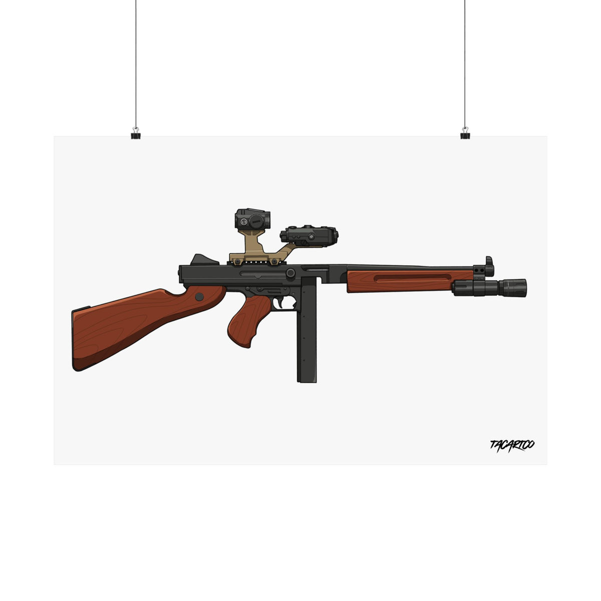 Modernized Thompson - Matte Poster (White Background)