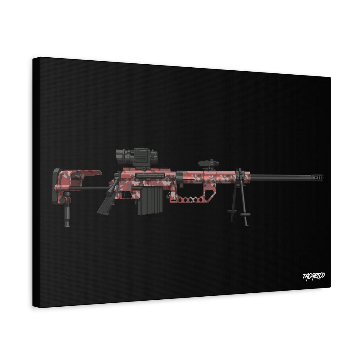 M200 Intervention - Canvas Print (Black Background)