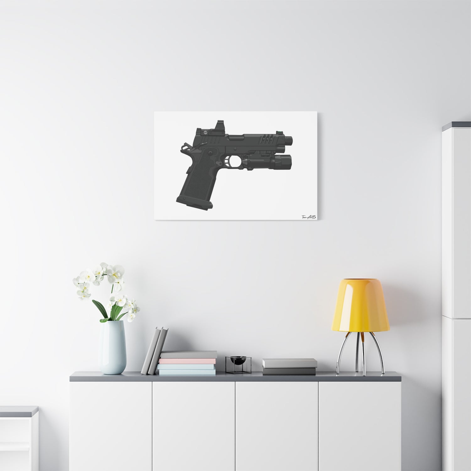2011 Gucci Pistol Canvas Print – High Speed, Wall-Drag Approved
