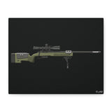 M40A5 Sniper Rifle – Canvas Print (Black Background)
