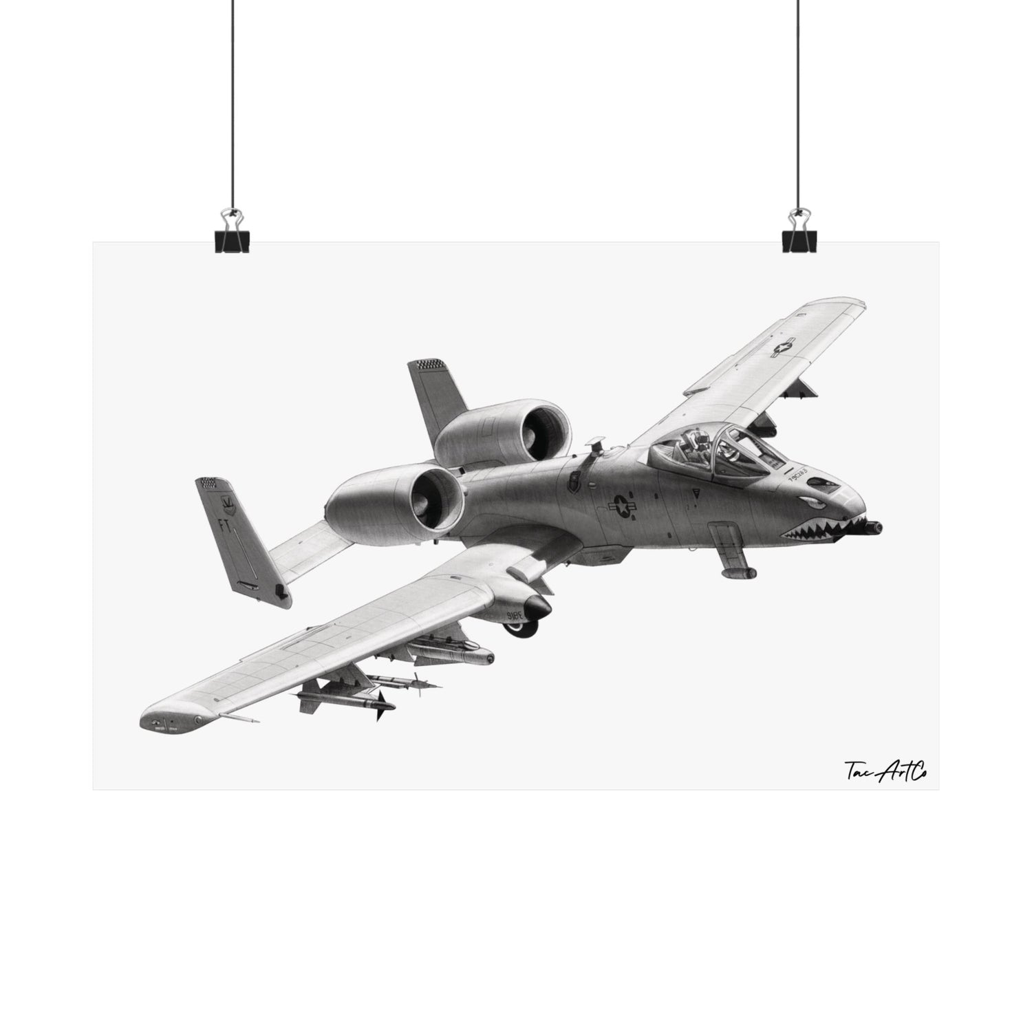 A-10 Warthog Sketch – Matte Poster