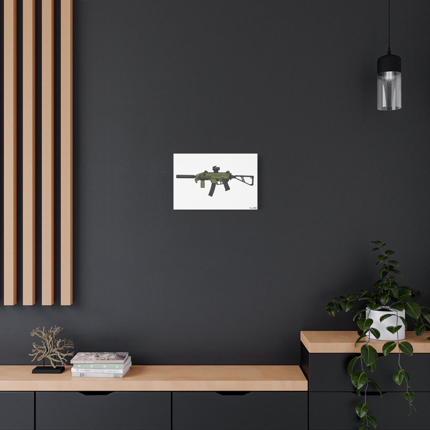CZ Scorpion EVO 3 Canvas Print – Compact Power, Illustrated