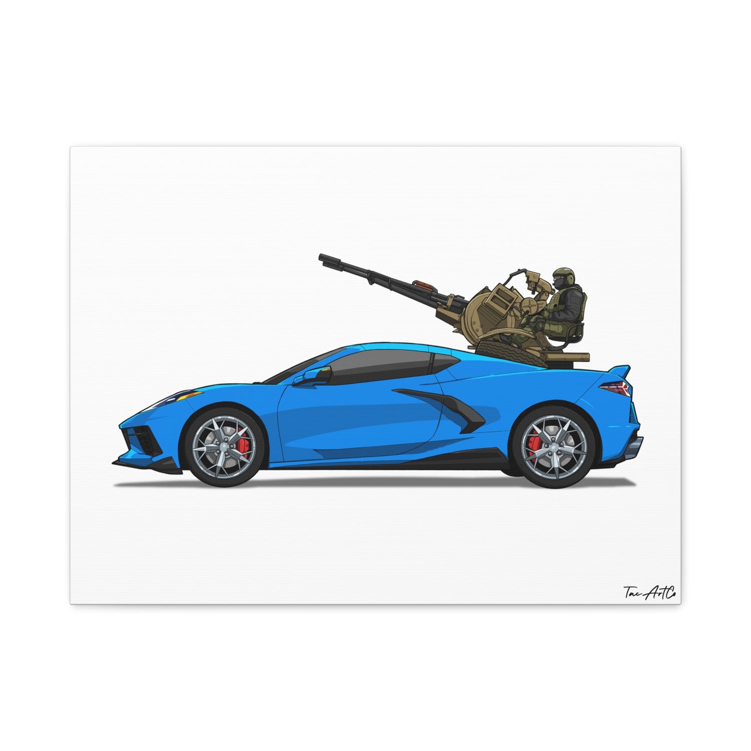 No-Fly Flex – Corvette Flak Rig Canvas Print