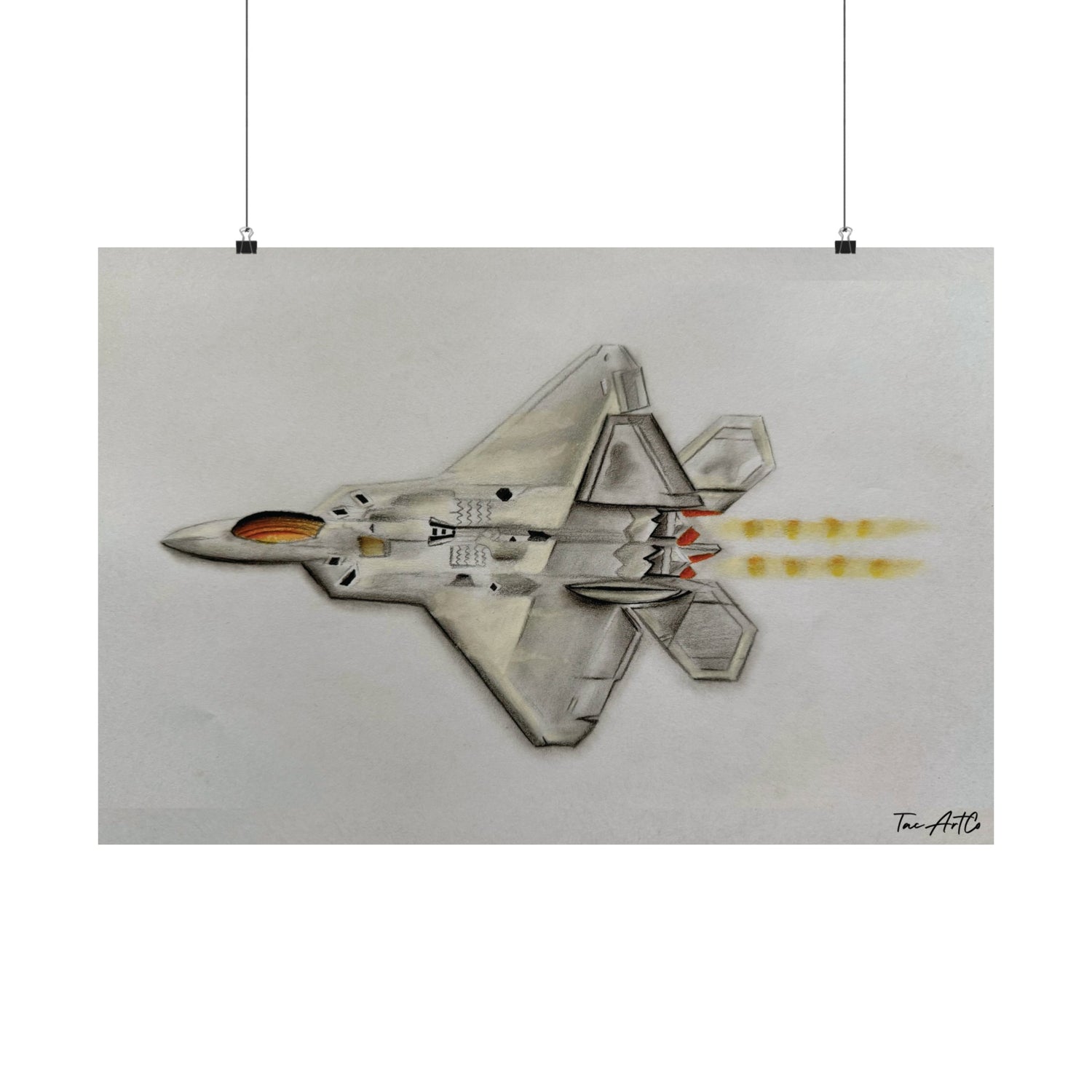 F22 Raptor Sketch - Matte Poster