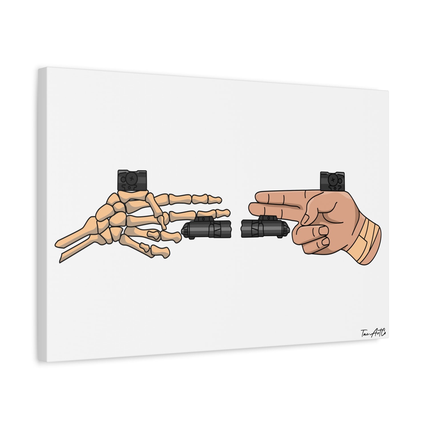 Life and Death Finger Guns – Canvas Print
